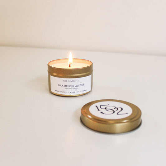 1502 Travel Tin Candle | Oakmoss & Amber