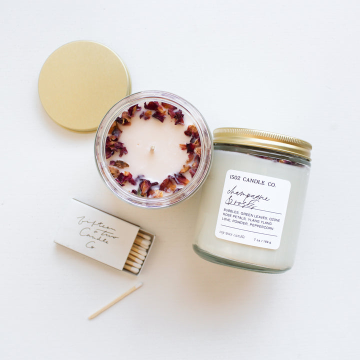 1502 Champagne & Roses Soy Wax Candle