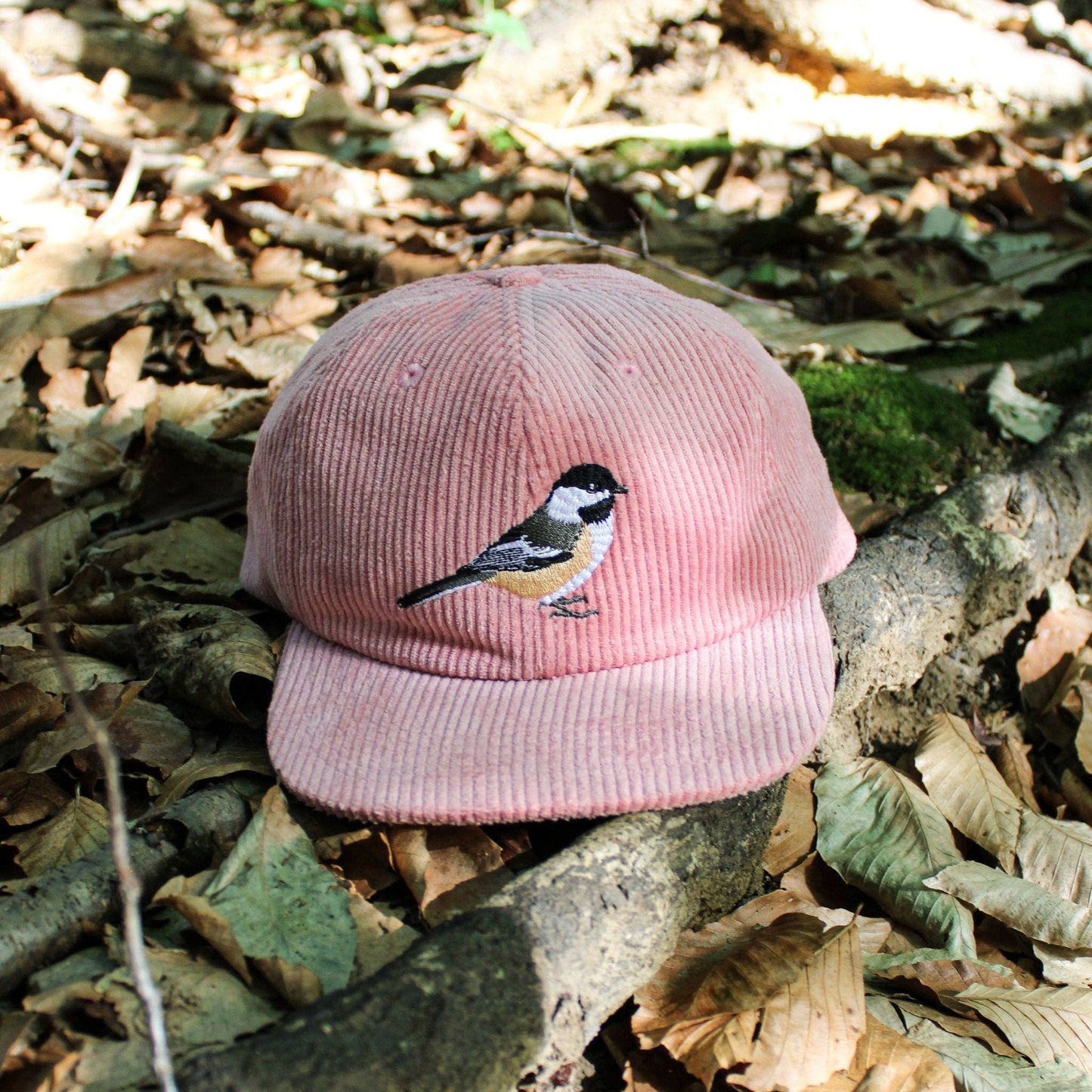Pink Chickadee Corduroy Hat