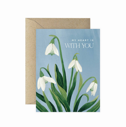 My Heart Is With You Sympathy Greeting Card