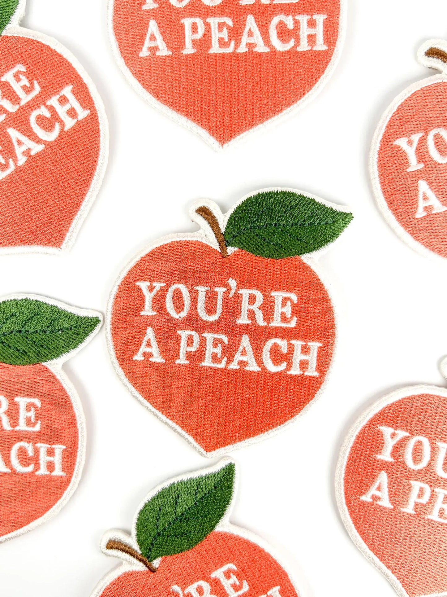 You're a Peach Embroidered Iron On Patch