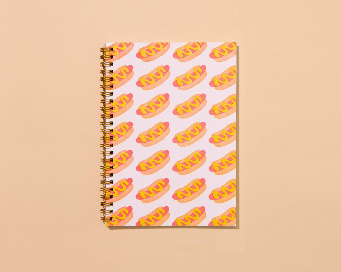 Letterpress A5 Spiral Notebook | Hot Dogs