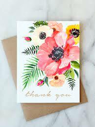 Bouquet Thank You Card