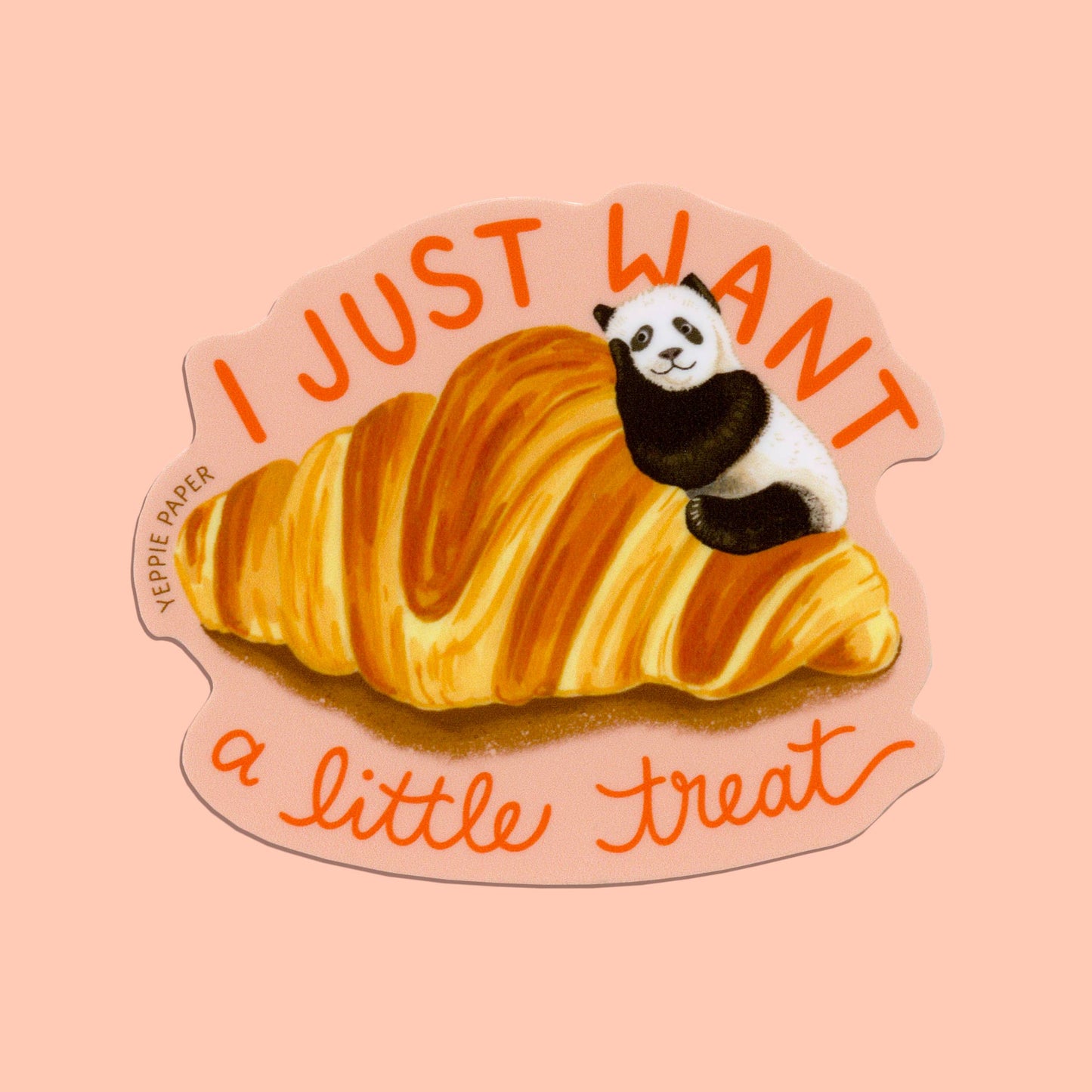 Croissant Panda Pastry Dessert Treat Sticker