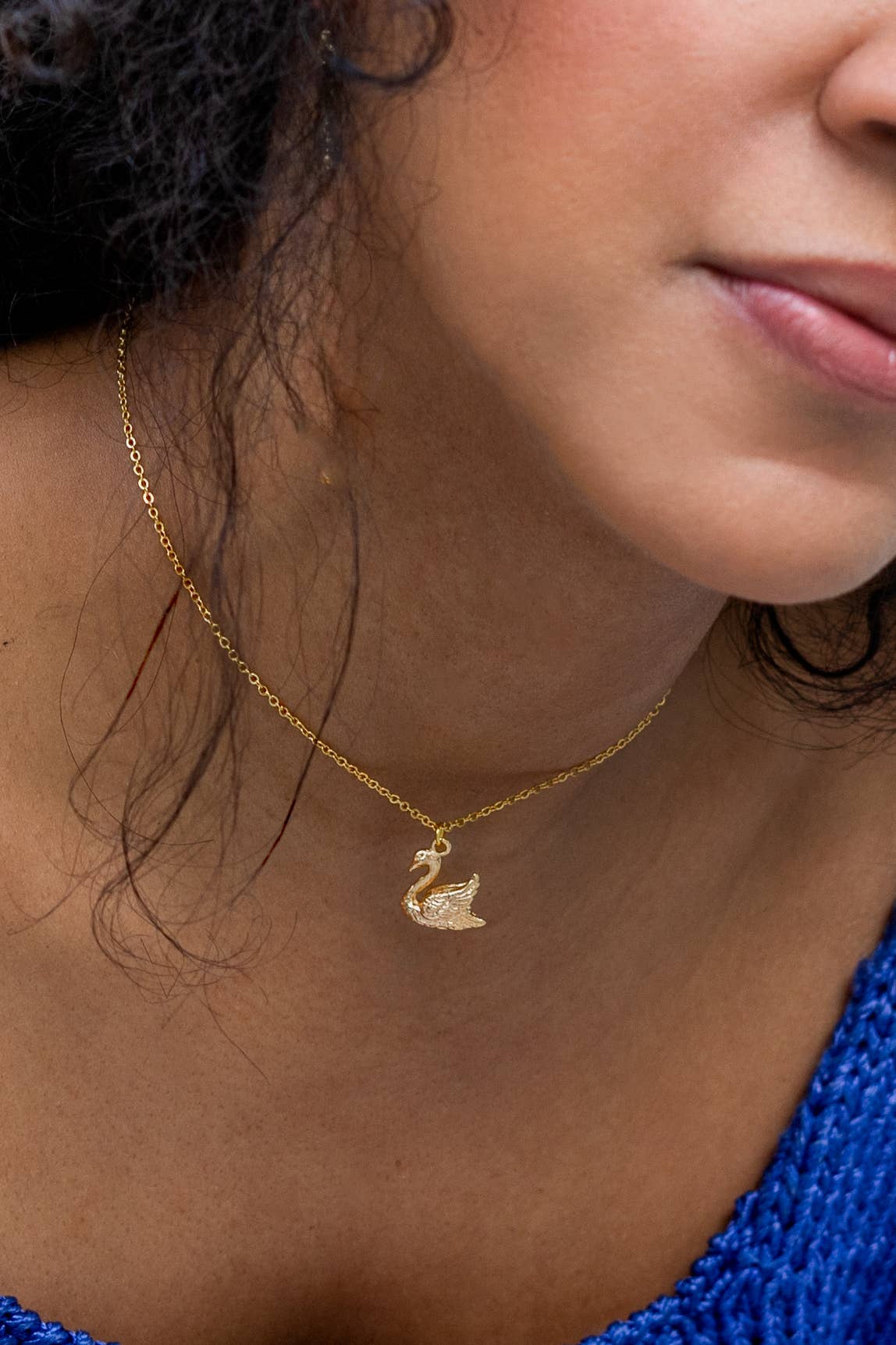 Swan Lake Necklace - 18K Gold Plated / Silver Rhodium Plated: Gold Plated