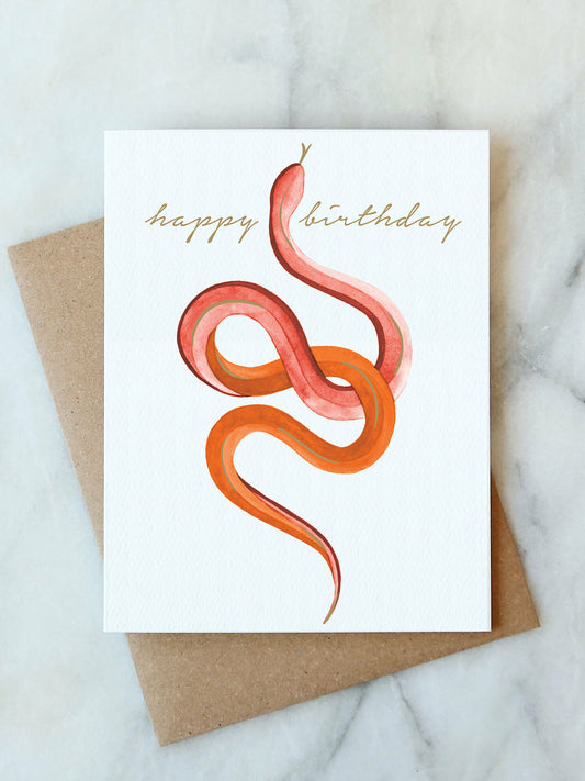 Snake Birthday Card