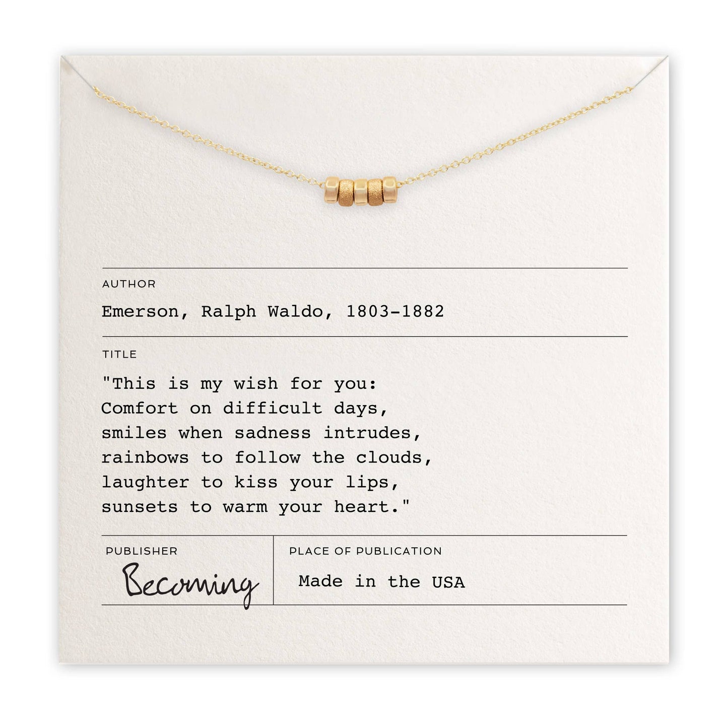 My Wish For You Necklace | Gold Fill