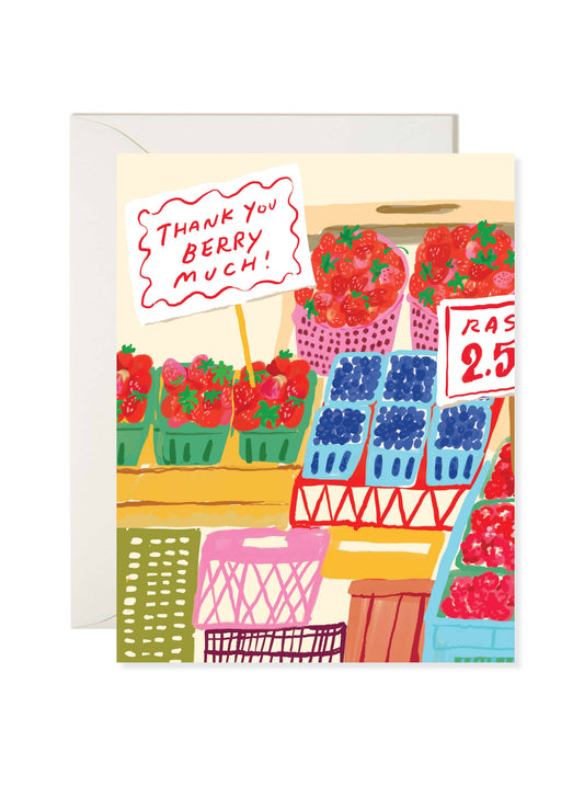 Berry Market Thanks Card – Farmers Market Thank You Card