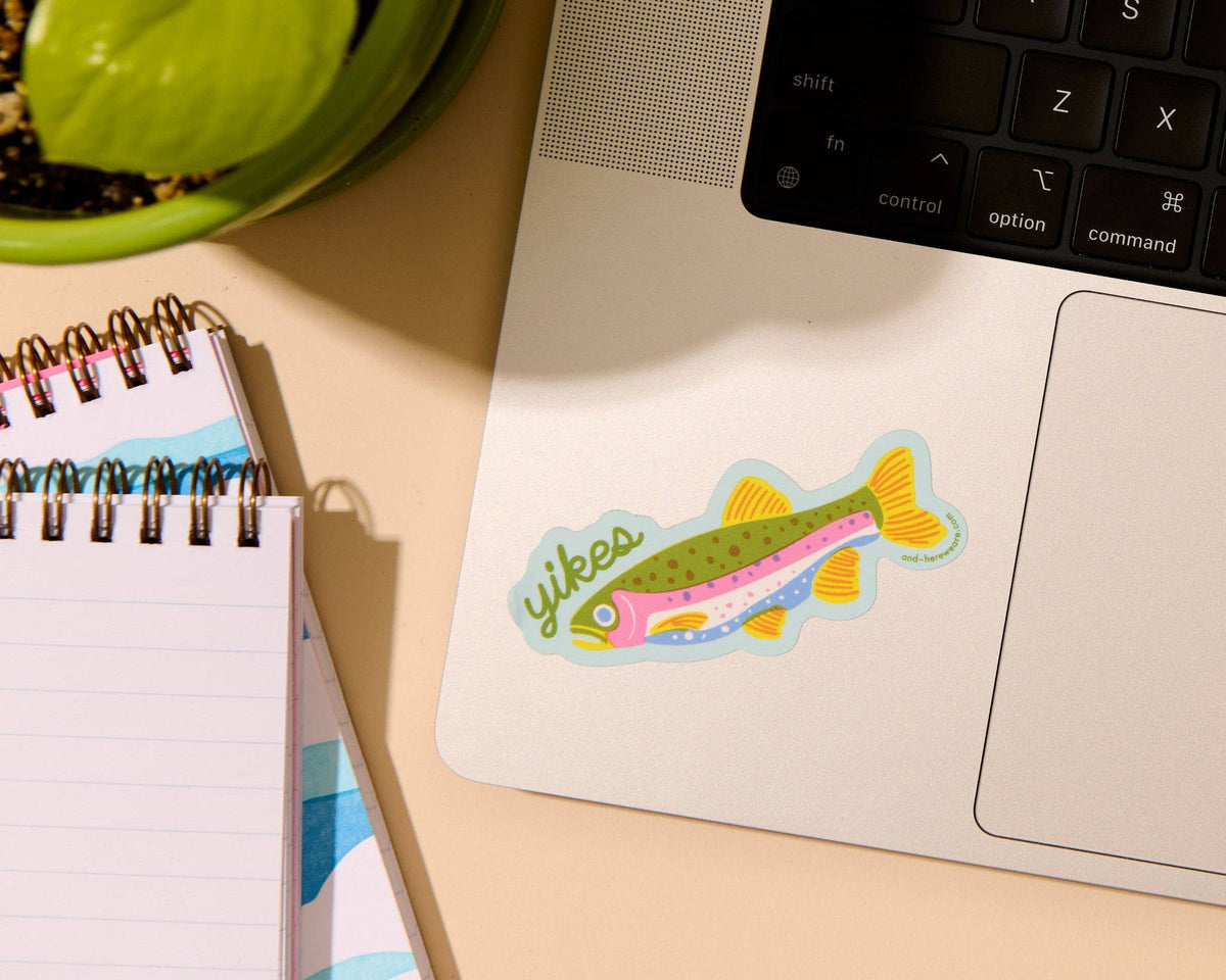 Vinyl Sticker—Rainbow Trout (Yikes)