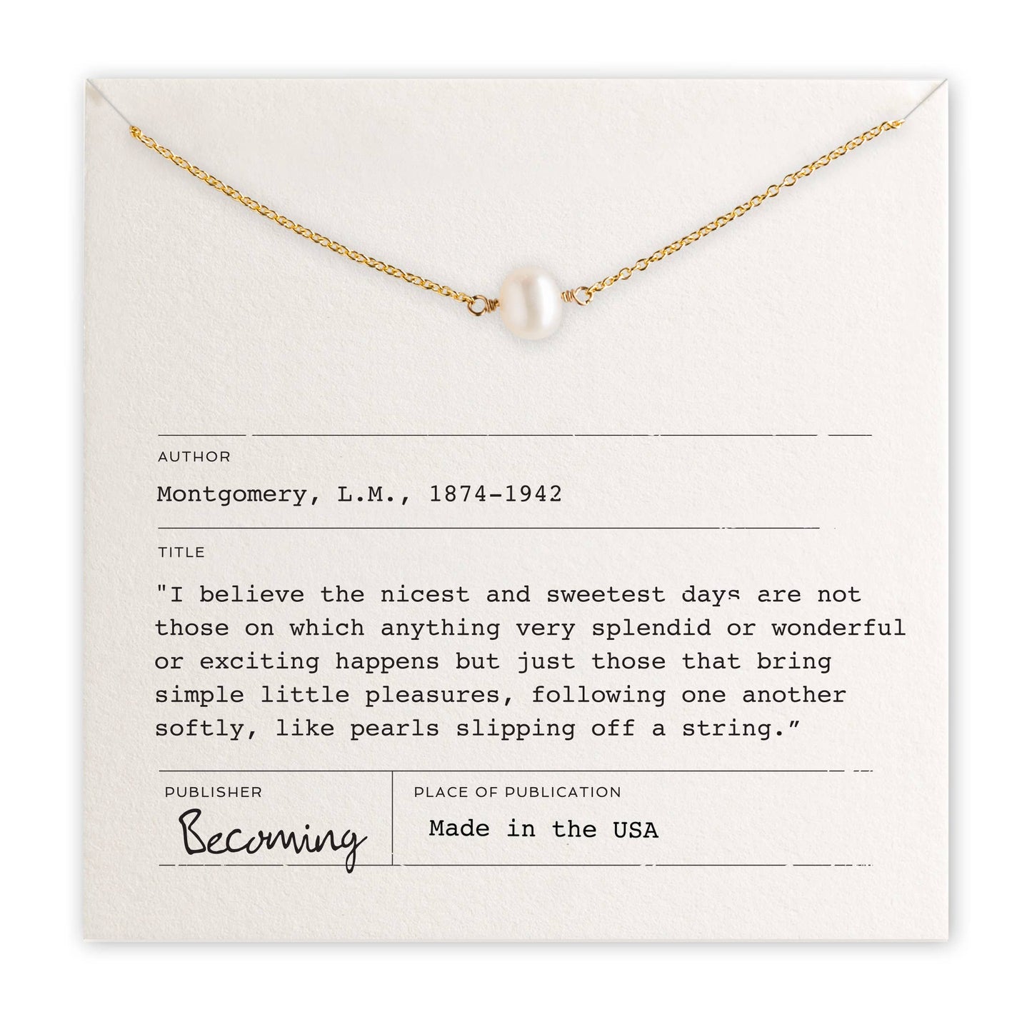 Simple Pleasures Pearl Necklace | Gold Fill