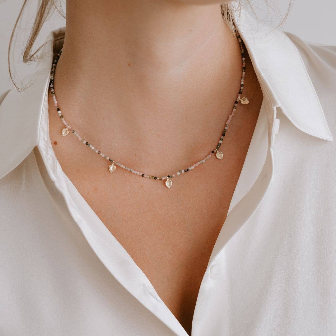 Stella Necklace: Gold / Labradorite