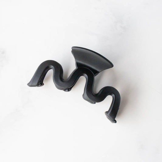 Matte Waves Hair Clip | Black