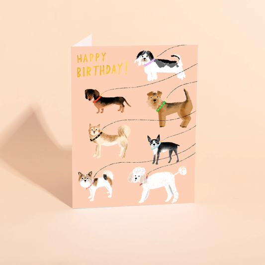 OUT FOR A WALK - Birthday Card