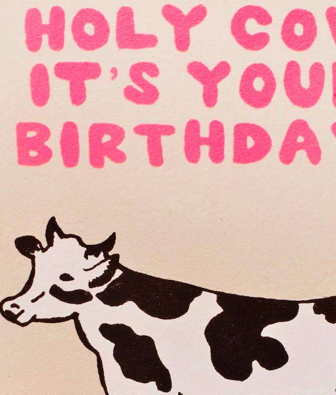 HOLY COW GREETING CARD