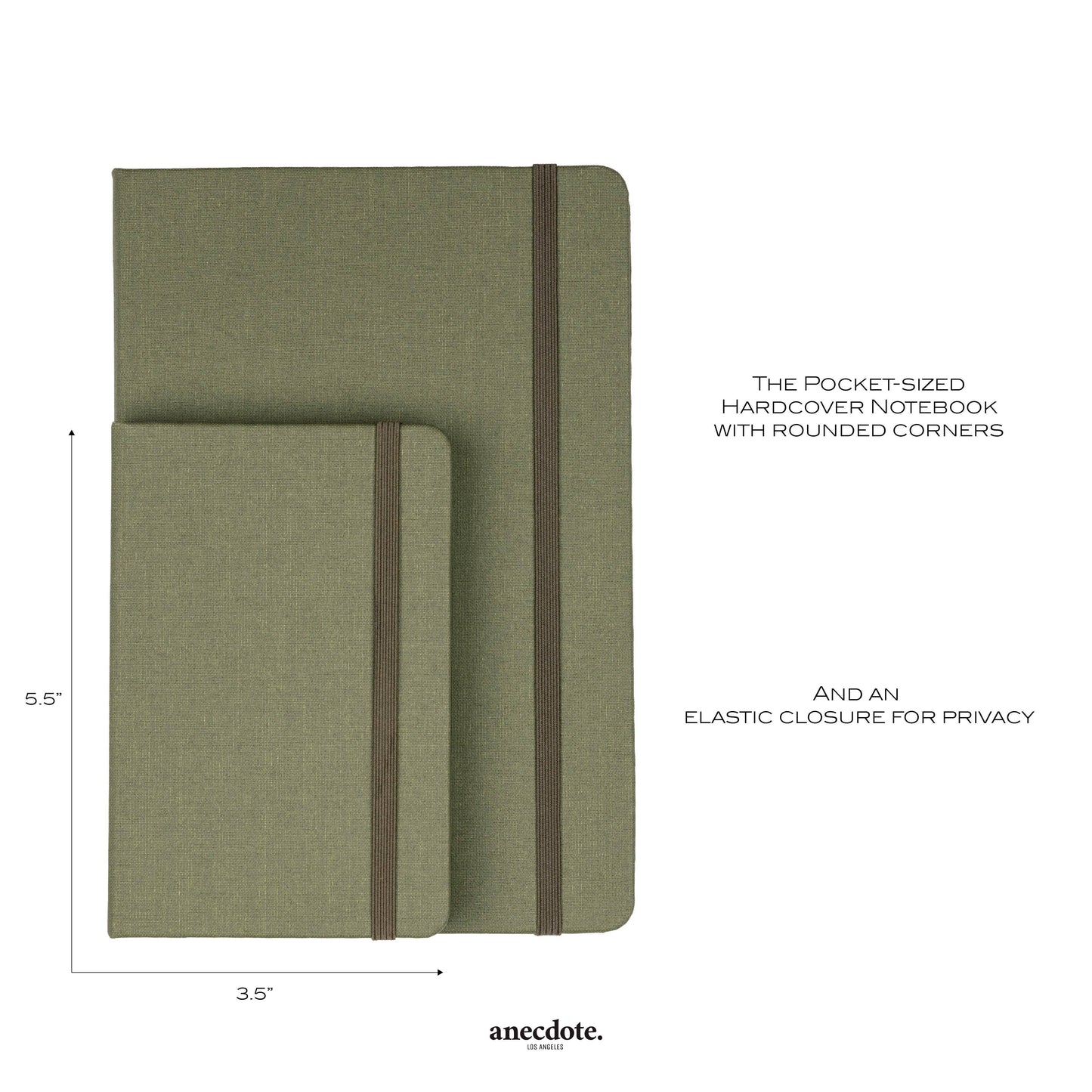 Pocket Notebook | Small Lined Journal | 11 Colors : Evergreen