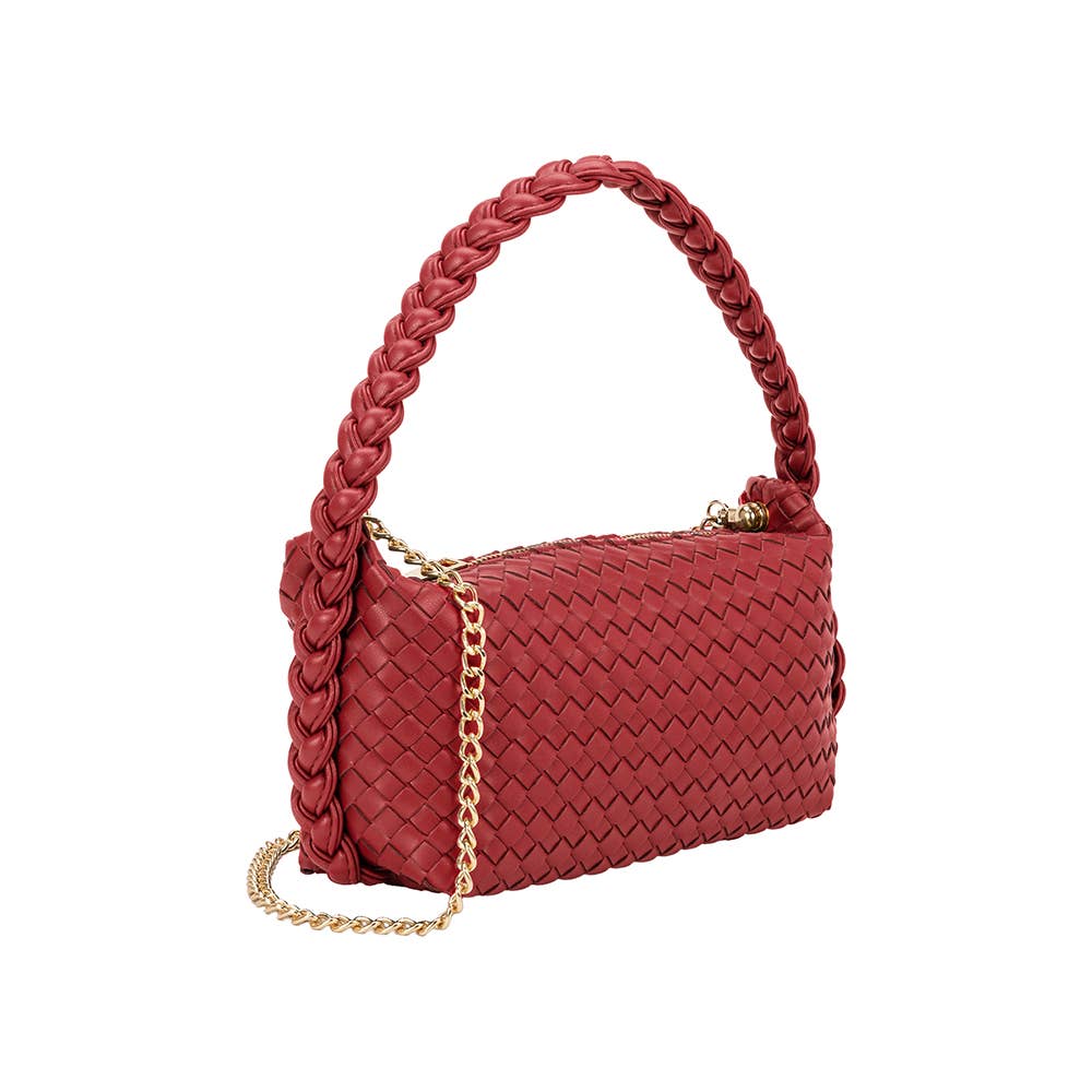 Alma Cranberry Recycled Vegan Top Handle Bag