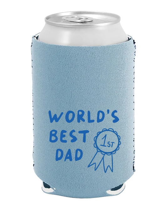 Best Dad Regular Can Koozie | Light blue
