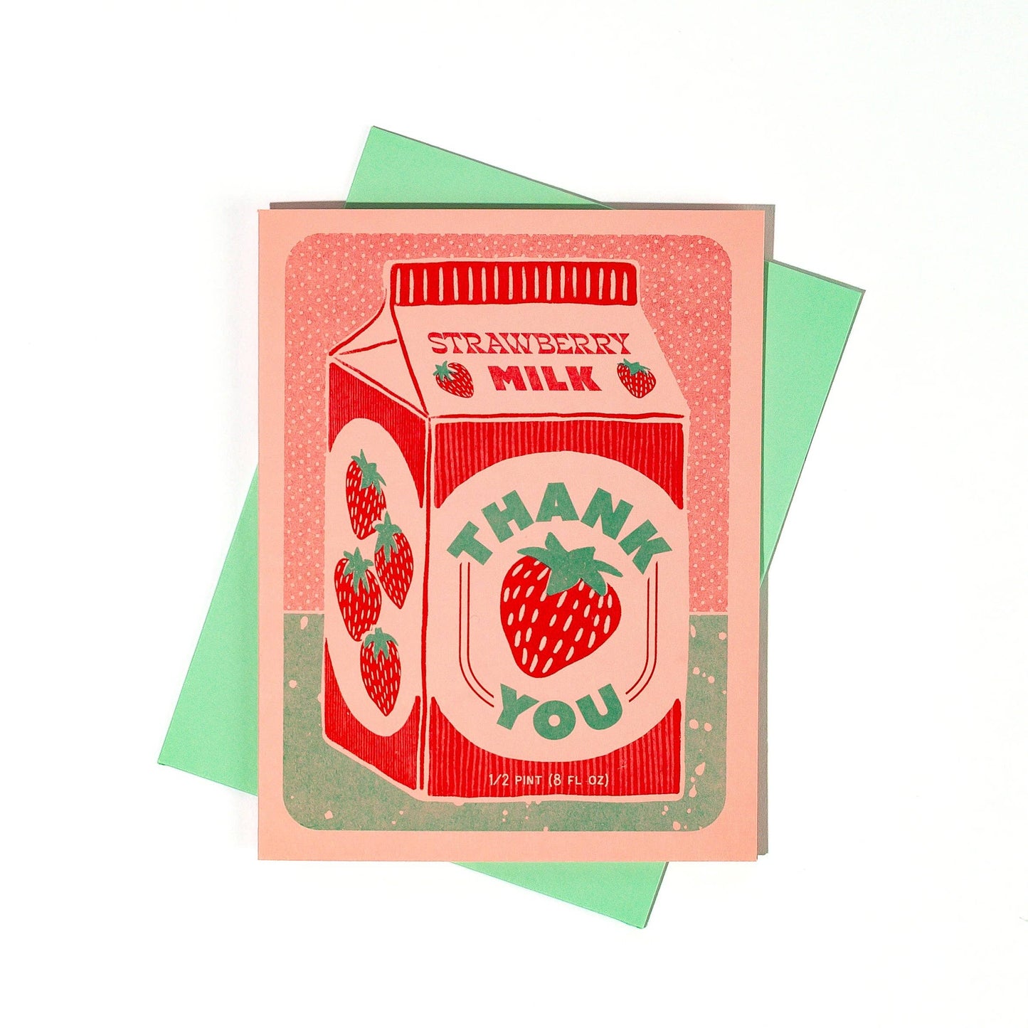 Strawberry Milk Thank You Card
