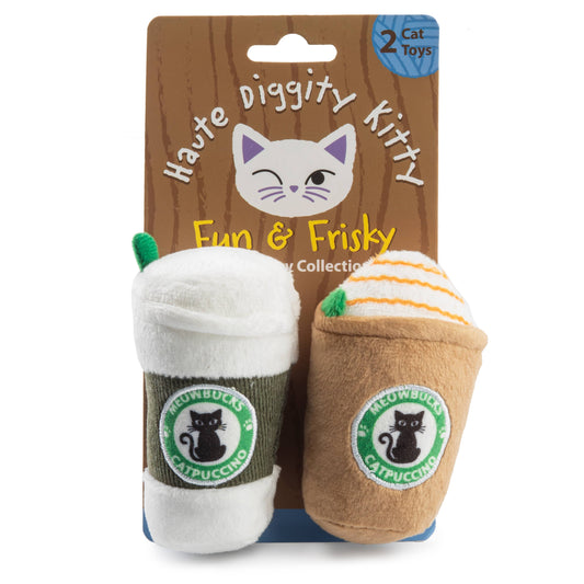 Meowbucks Coffee Cups Organic Catnip Toys