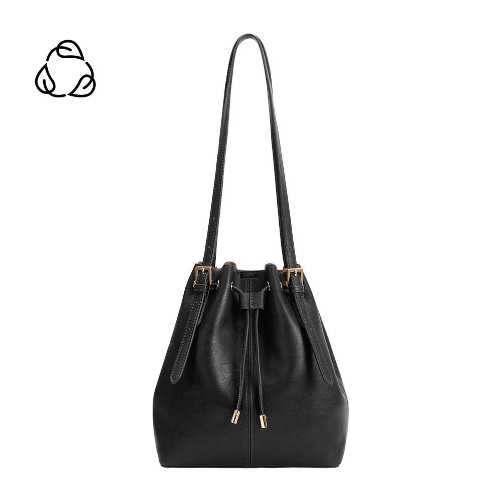 Sally Black Vegan Shoulder Bag