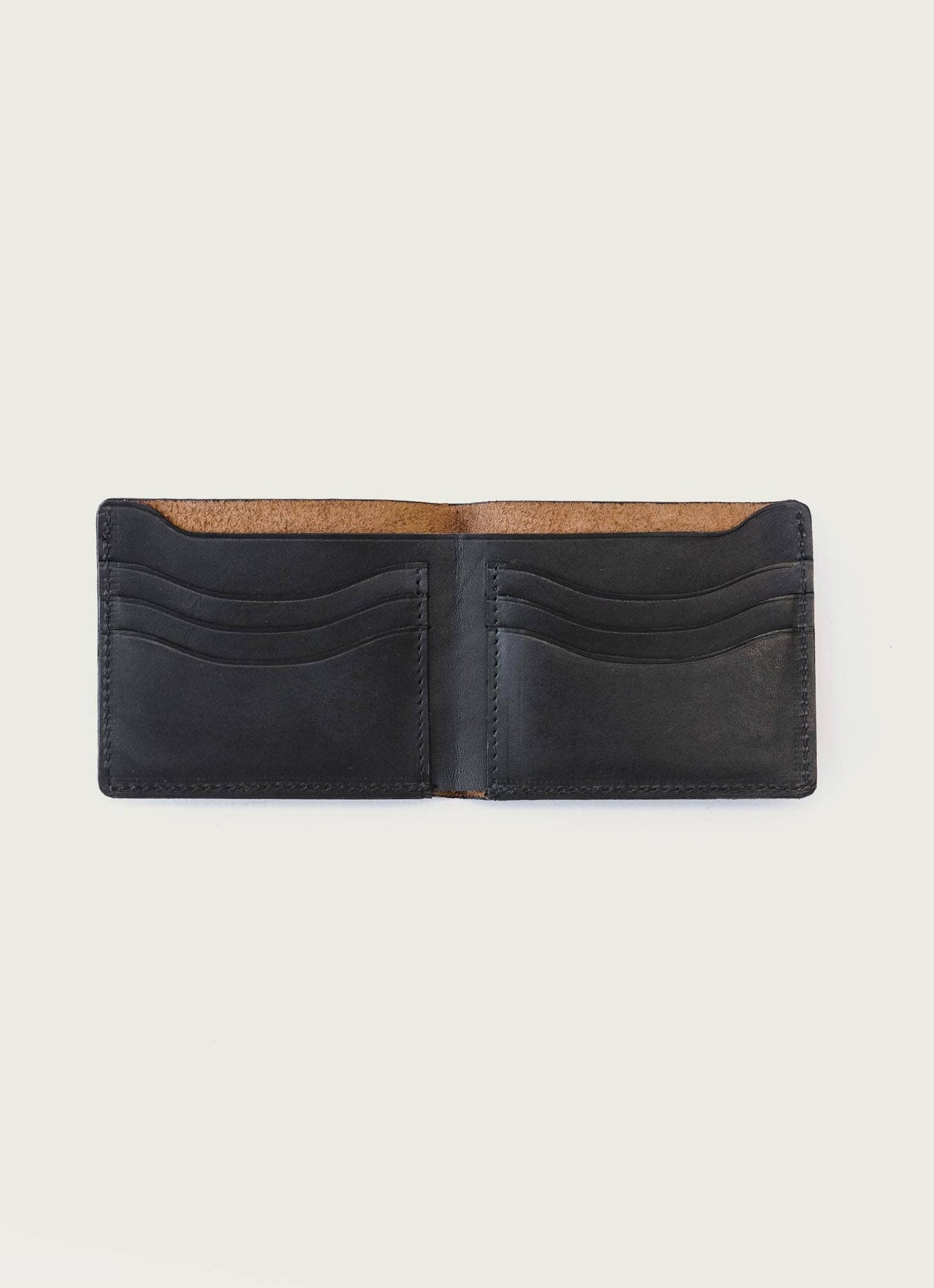 Leather Bifold Wallet for Men: Black