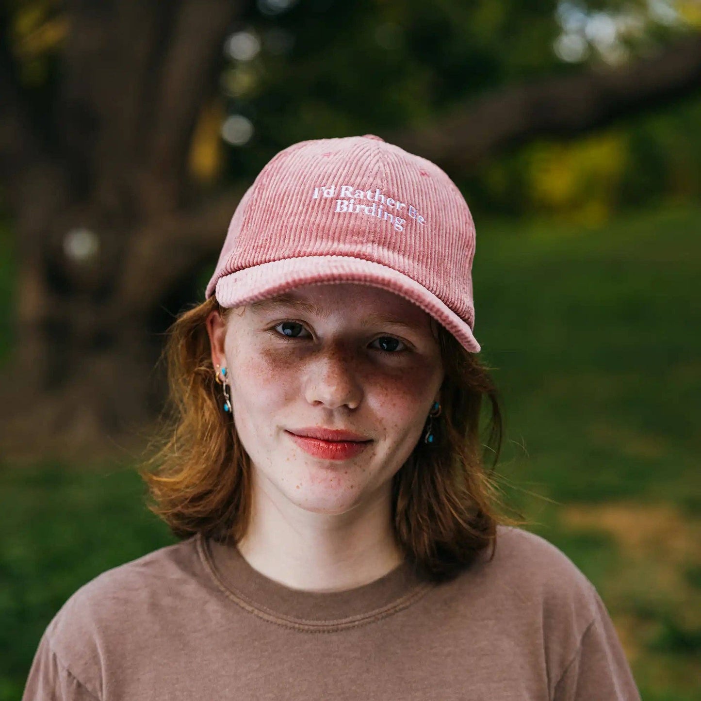 I'd Rather Be Birding Corduroy Hat: Black