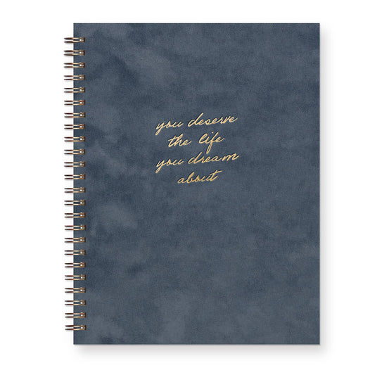 Midnight Suede Life You Dream About Journal Lined Notebook