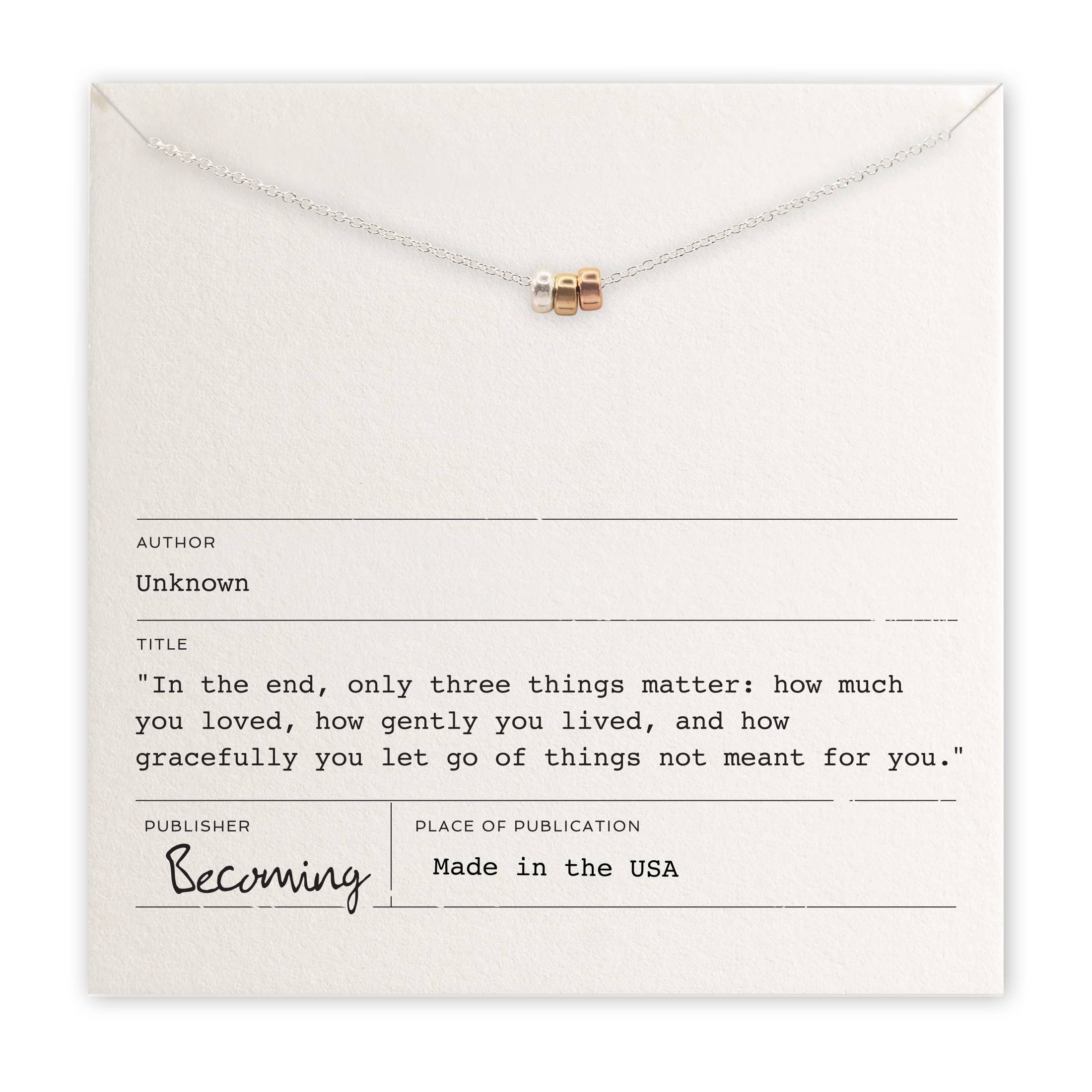 Three Things Necklace – Small Batch