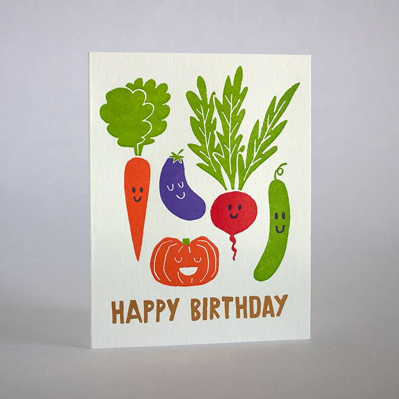 Veggies Birthday Card