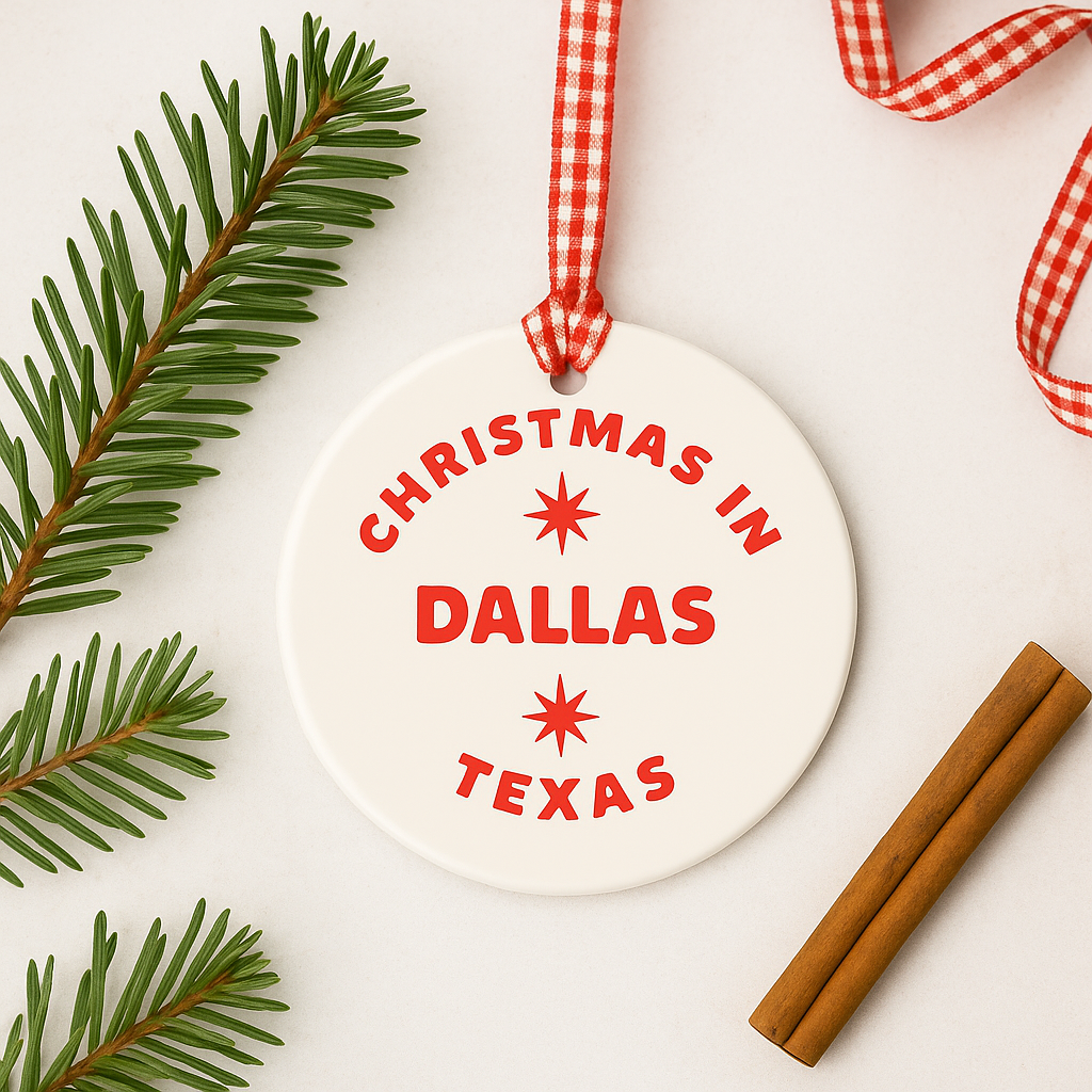 'Christmas In La Mesa' Ceramic Ornament