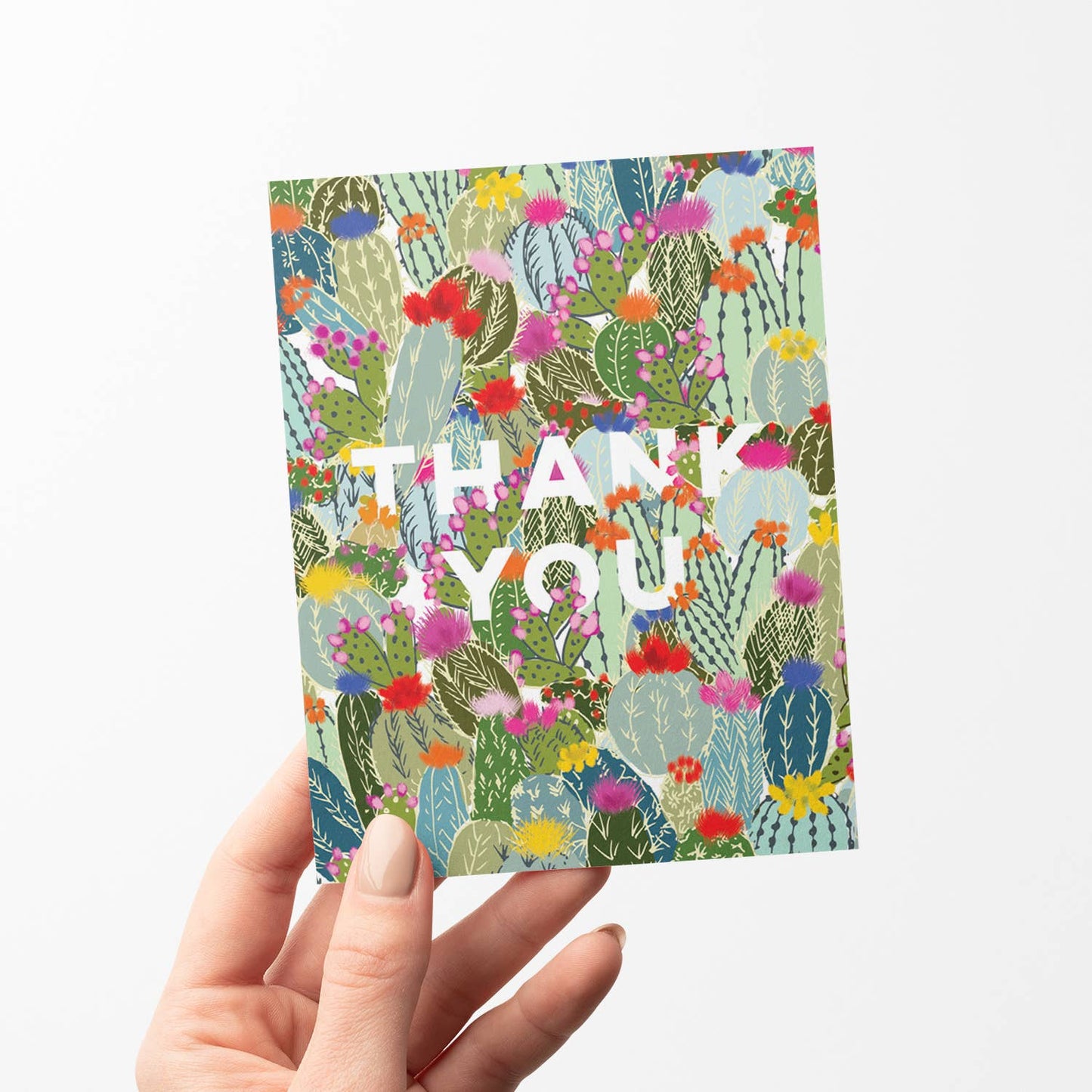 Cactus Explosion Thank You Greeting Card