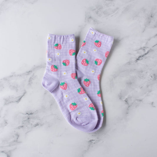 Fruit Casual Socks: Lilac