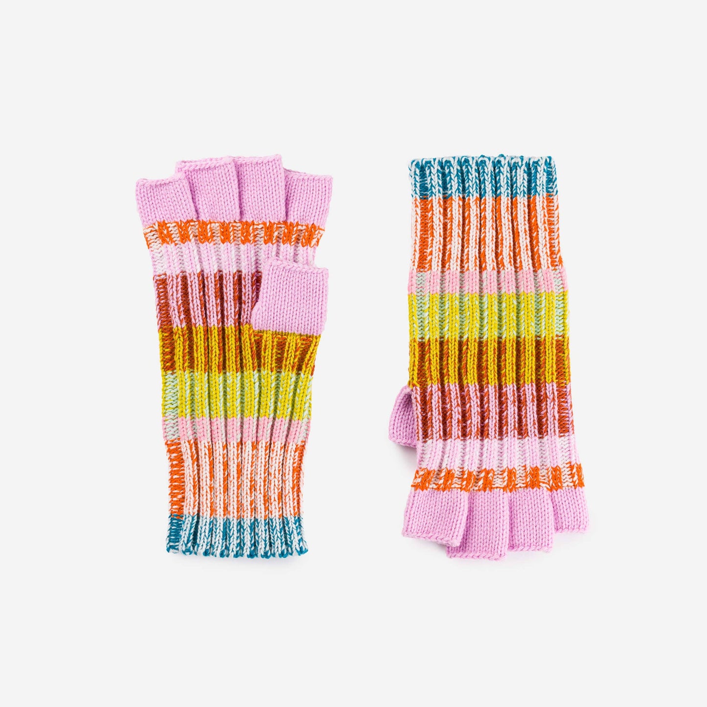 Mosaic Fingerless Gloves | Rust Lilac