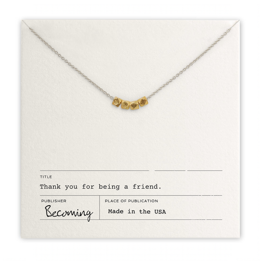 Thank You for Being a Friend Necklace