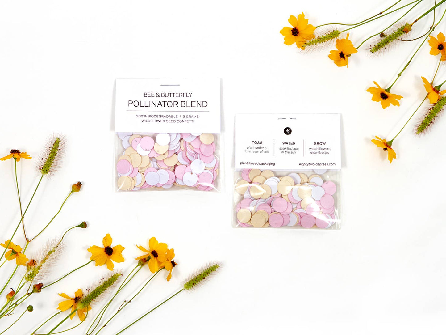 Wildflower Seed Confetti - Frost/Wheat/Pink