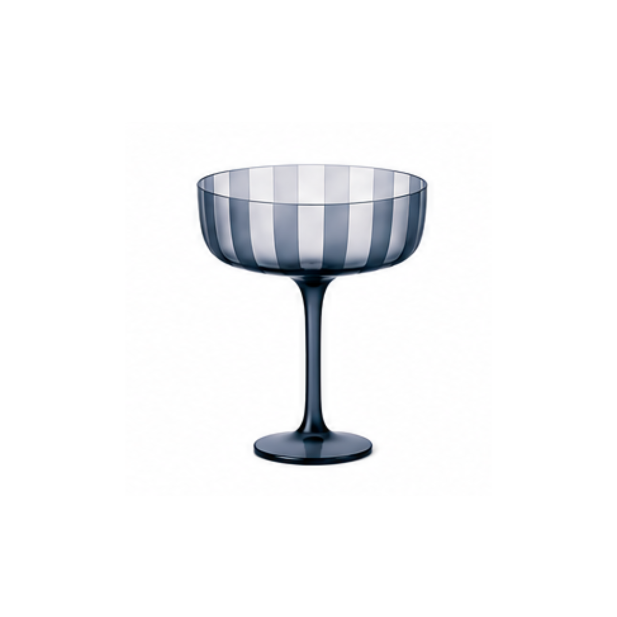 Stripe Coupe Glass: Olive