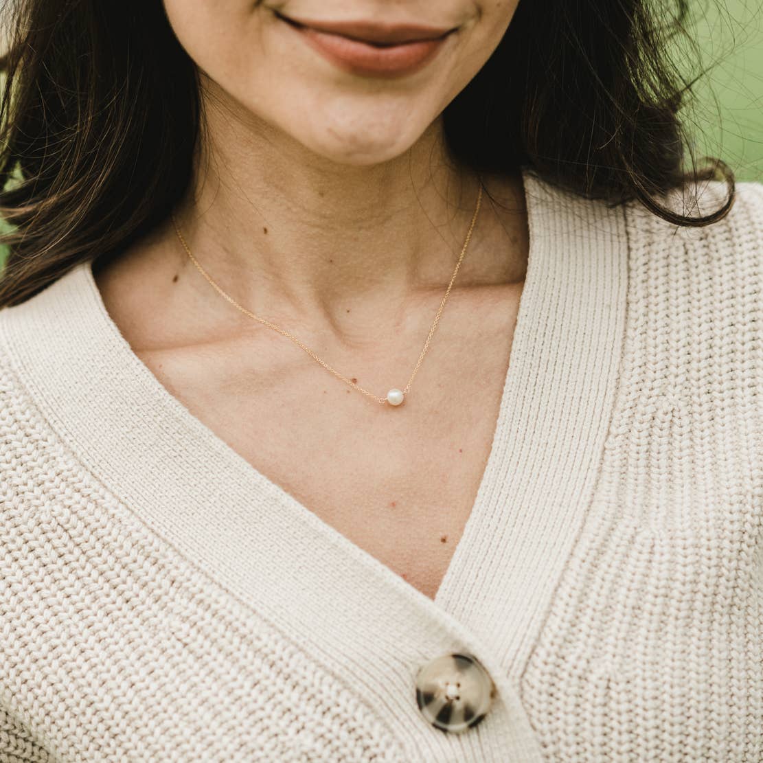 Simple Pleasures Pearl Necklace | Gold Fill