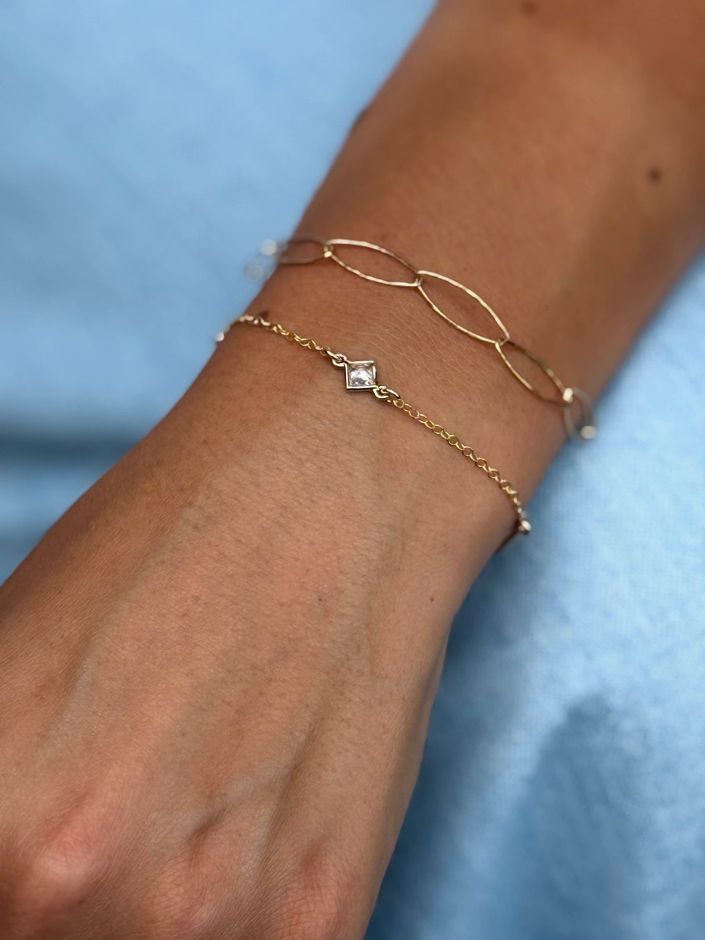 Triple diamond crystal bracelet 