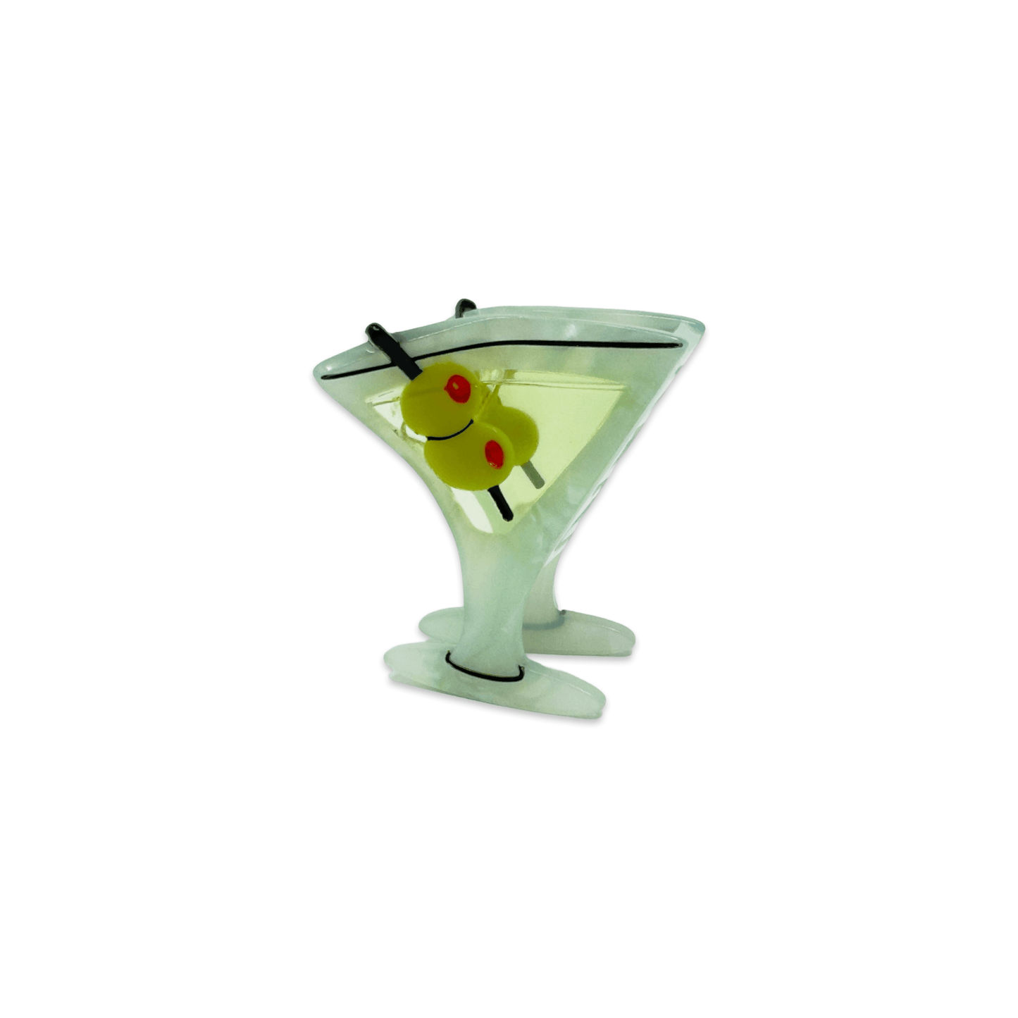 Mini Martini Hair Claw Clip