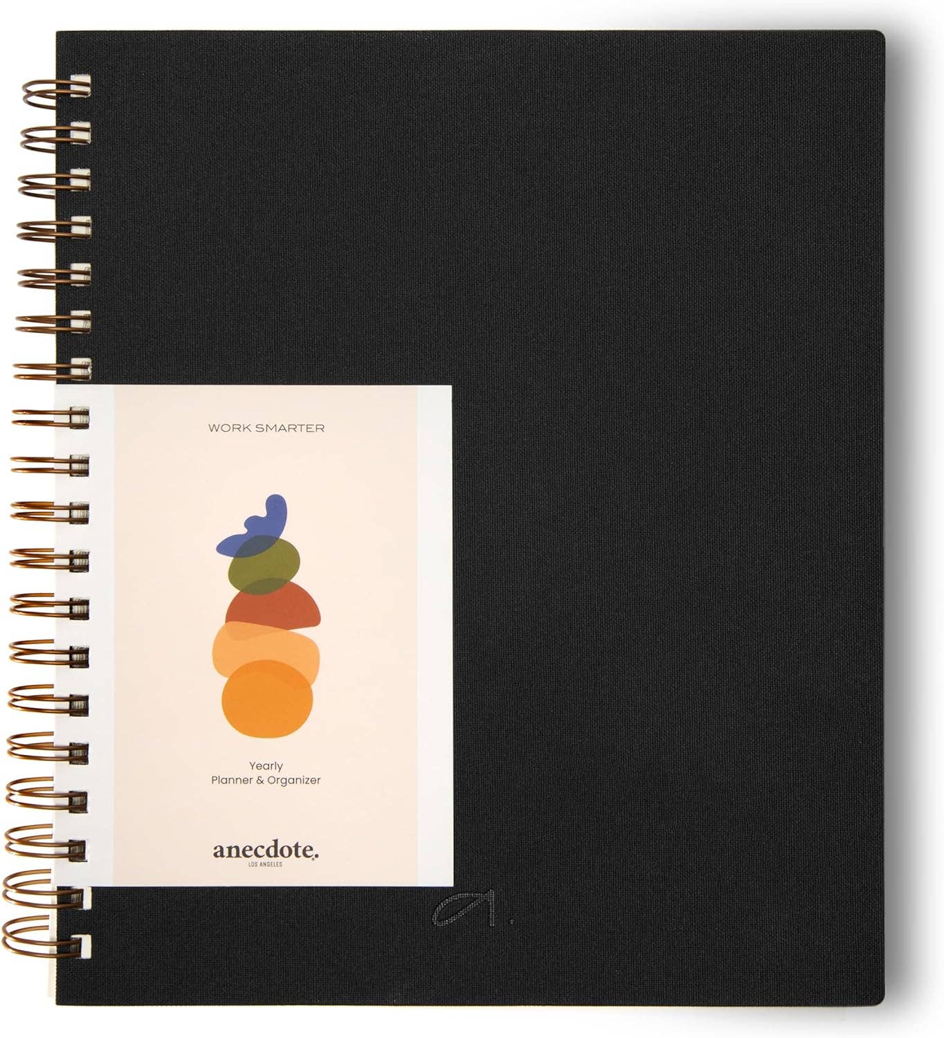 The Yearly Planner -Undated 52 week planner - Spiral Bound : Ink Blue