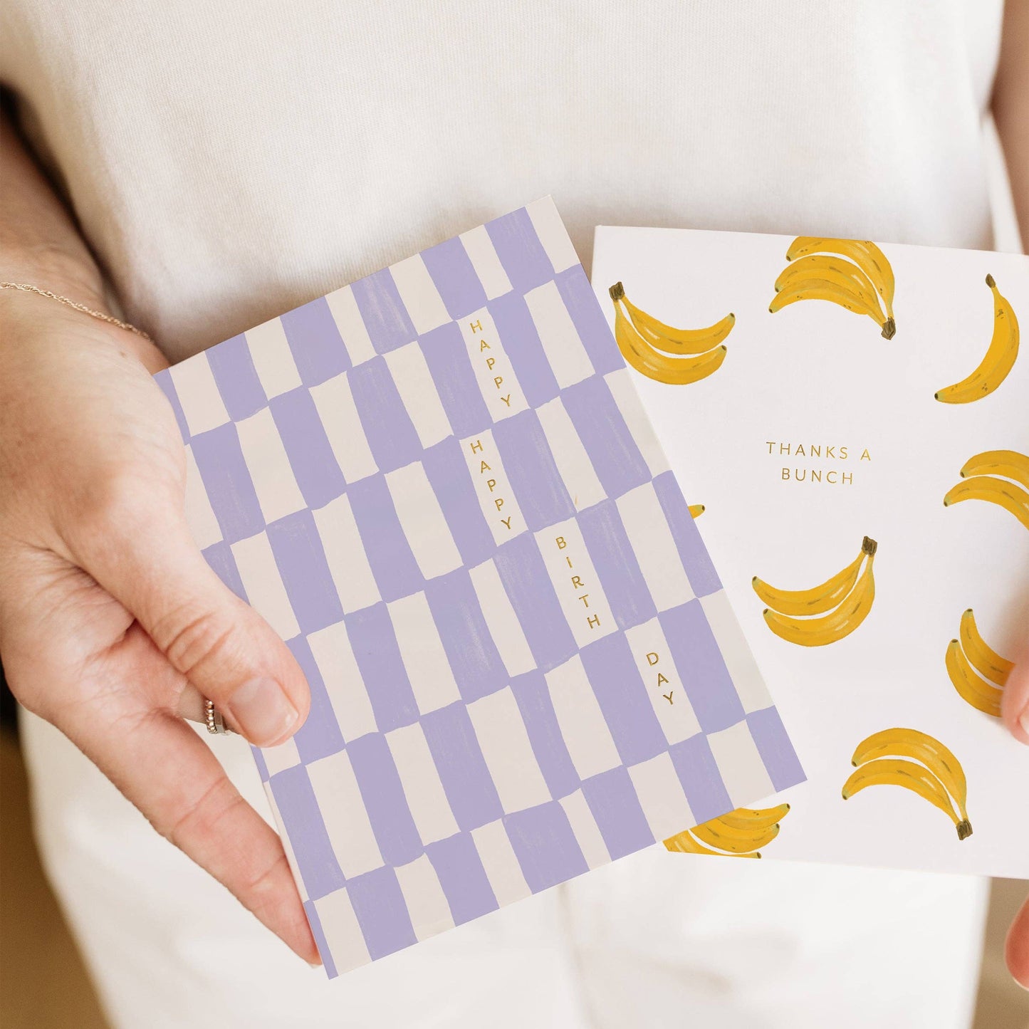 Thanks a Bunch Bananas Greeting Card: Single