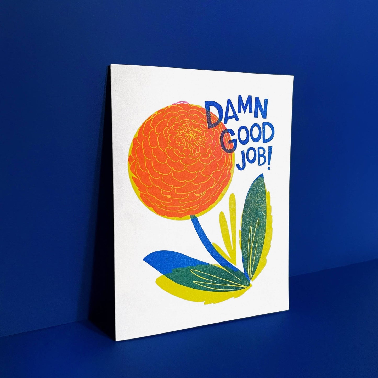 Damn Good Job- Congratulations Risograph Greeting Card