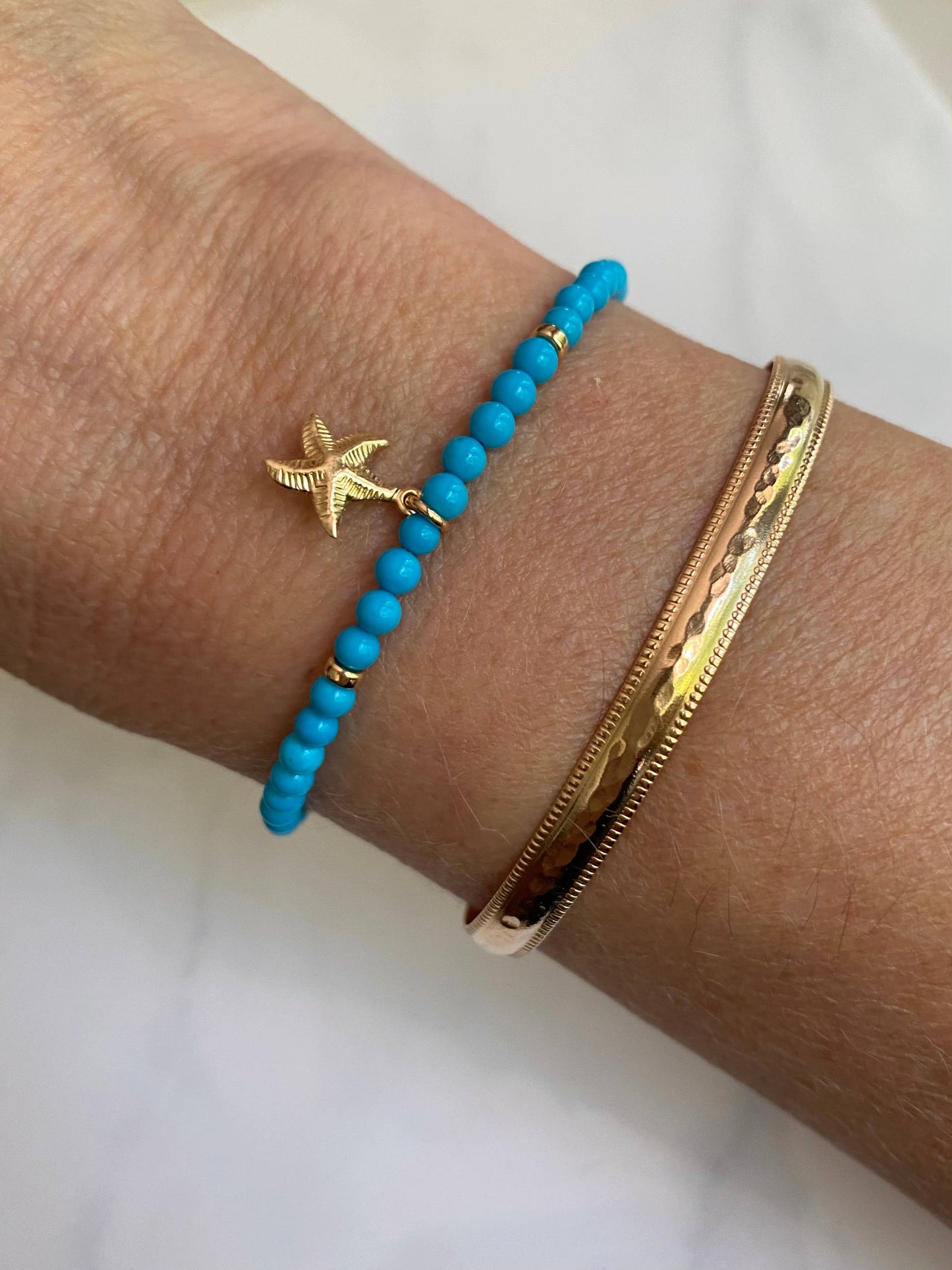 Turquoise starfish bracelet 