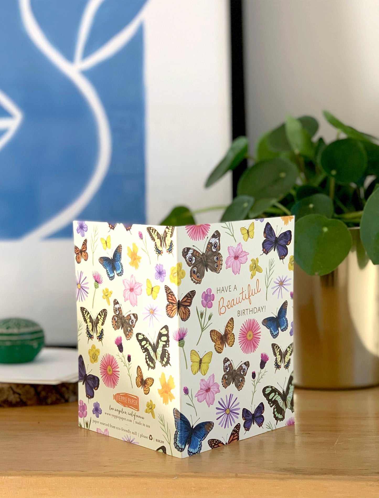 Beautiful Butterflies Wildflowers Nature Lover Birthday Card