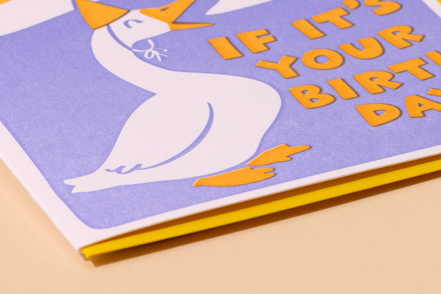 Letterpress Birthday Card | Honk Bday