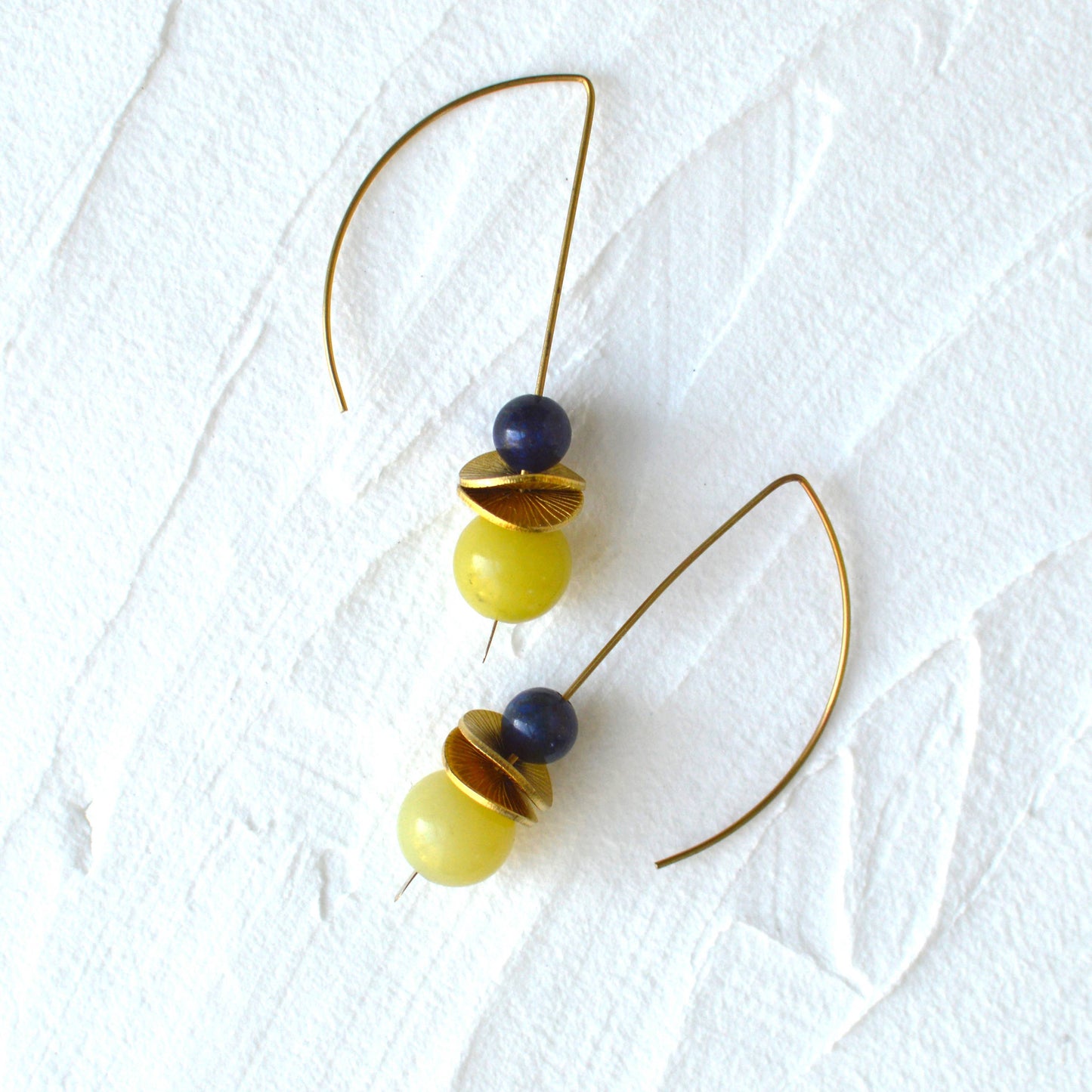 Bonita Drop Earrings : Dalmatian Jasper w/ Blue