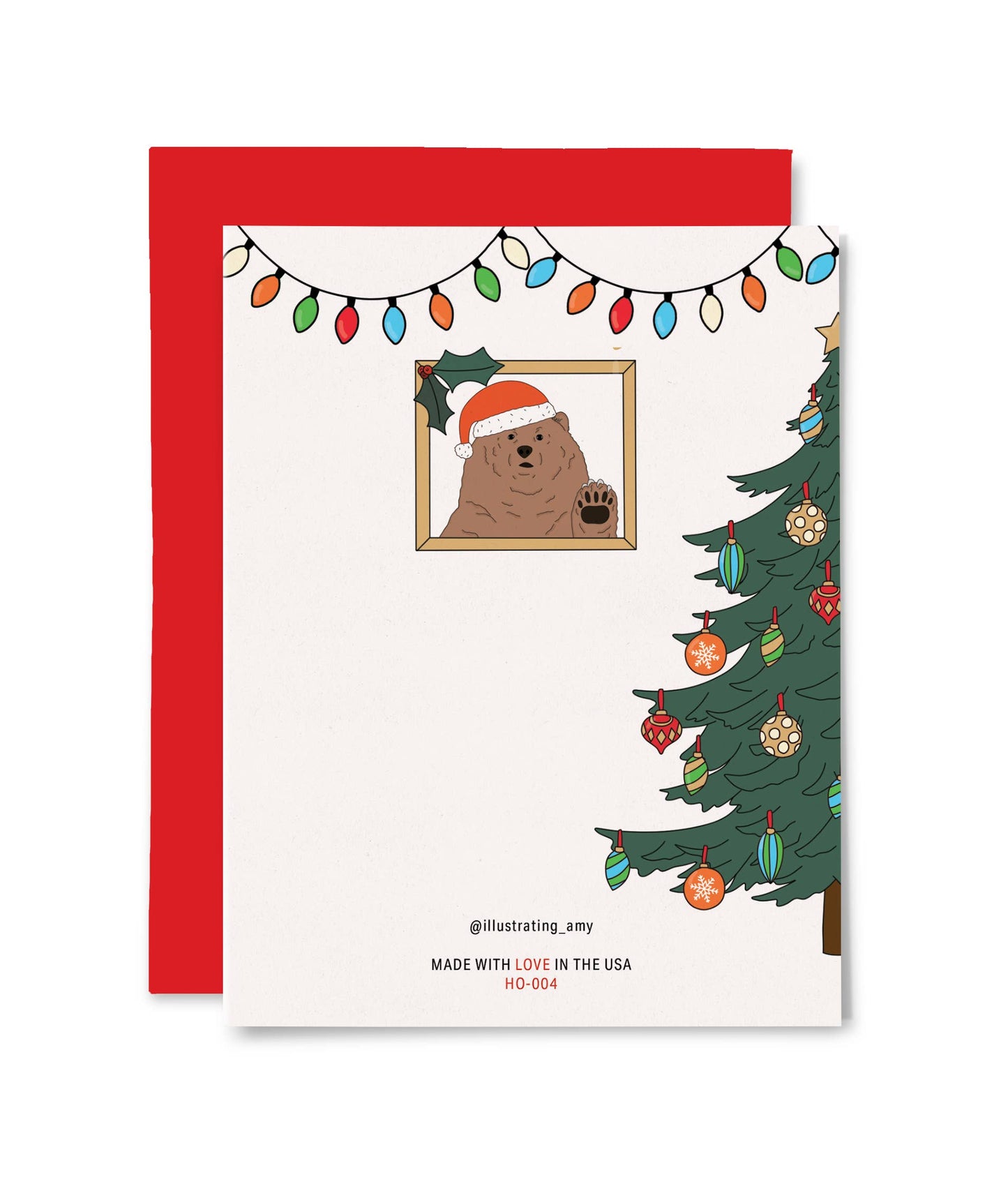 Corgi Fireplace Christmas Card