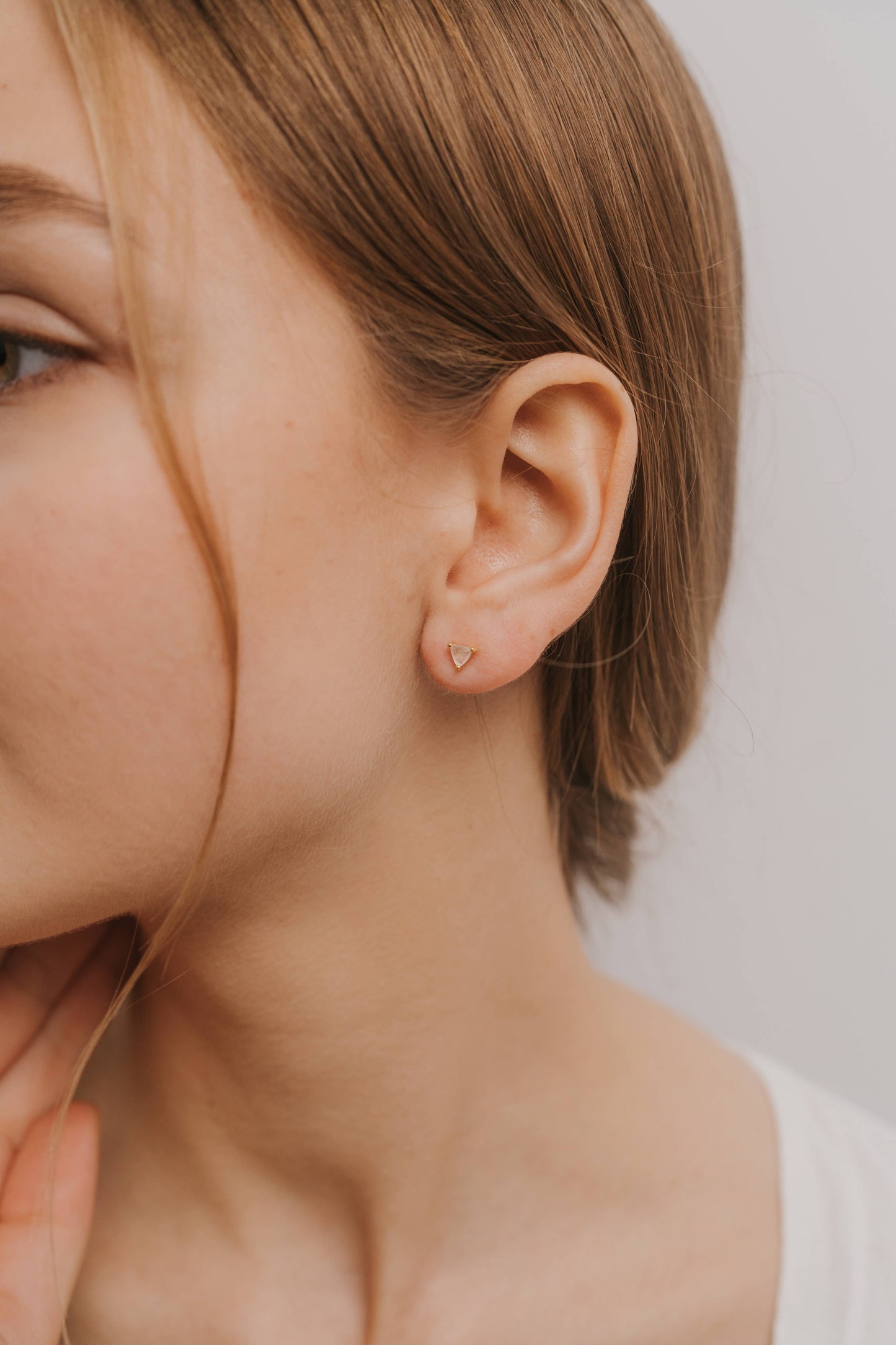 Mini Energy Gem - Rose Quartz - Earring