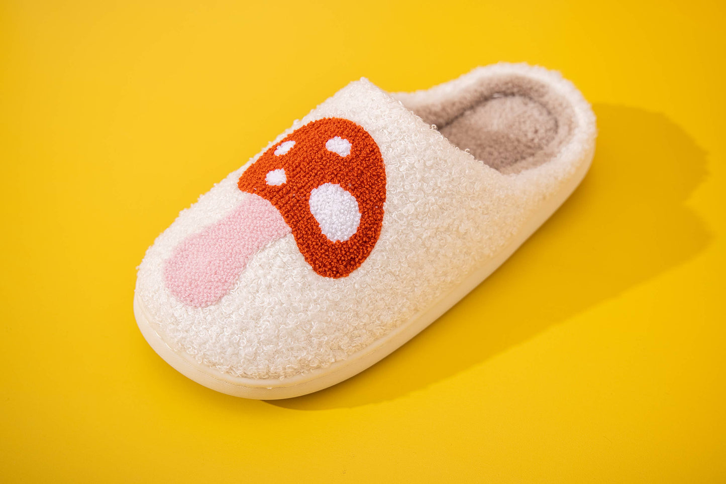 Mushroom Illustrated House Slippers | Medium