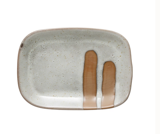 Stoneware Tray (white and terracotta)